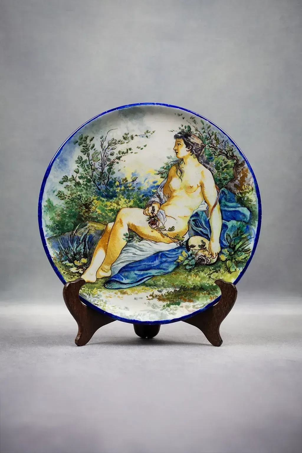 Glazed Earthenware Display Stand, Bourg La Reine Pottery Factory, Ernest Chaplet Period, Late 19th Century