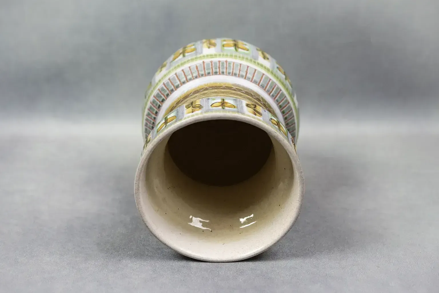 Marcel Guillot – Glazed Stoneware Vase With Plant Decoration, 1960s photo vintage