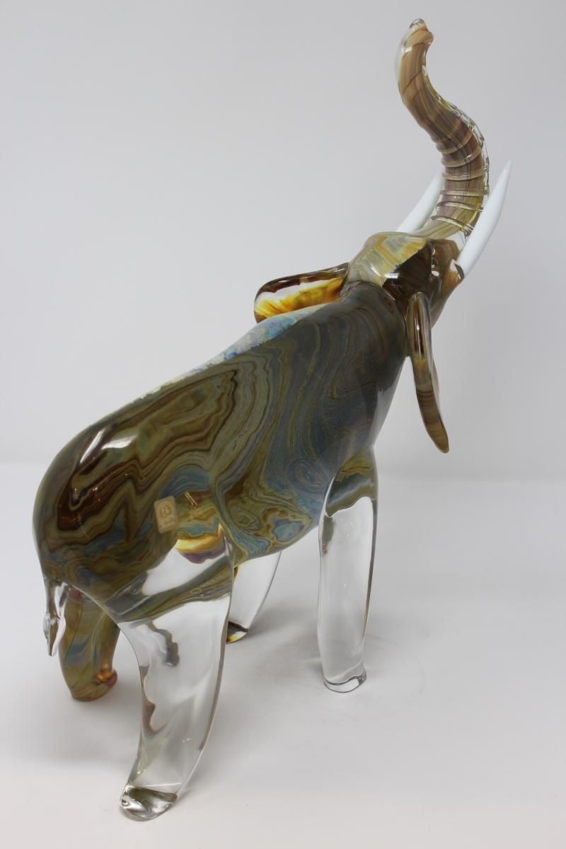 Oscar Zanetti   Elephant In Calcedonia Glass photo vinterior