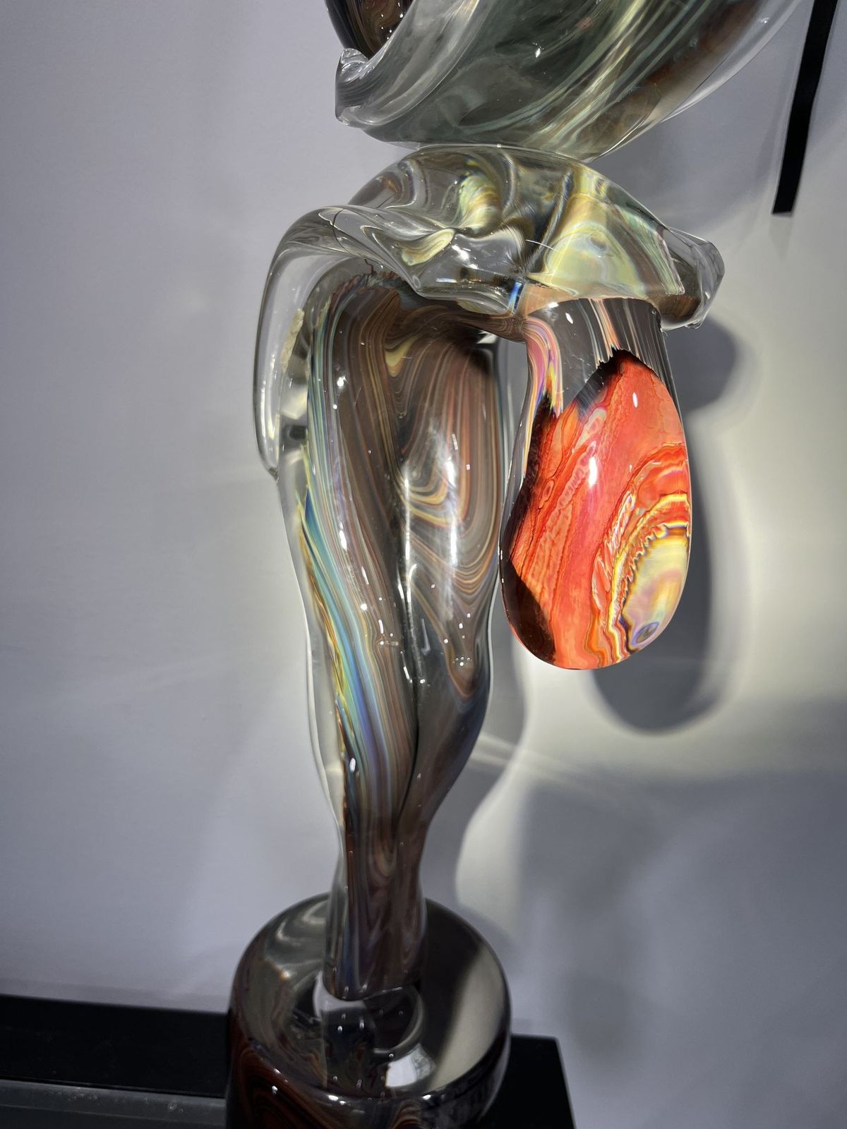 Giant Acrobats (Gymnasts) Statue Made Of Murano Glass photo Art