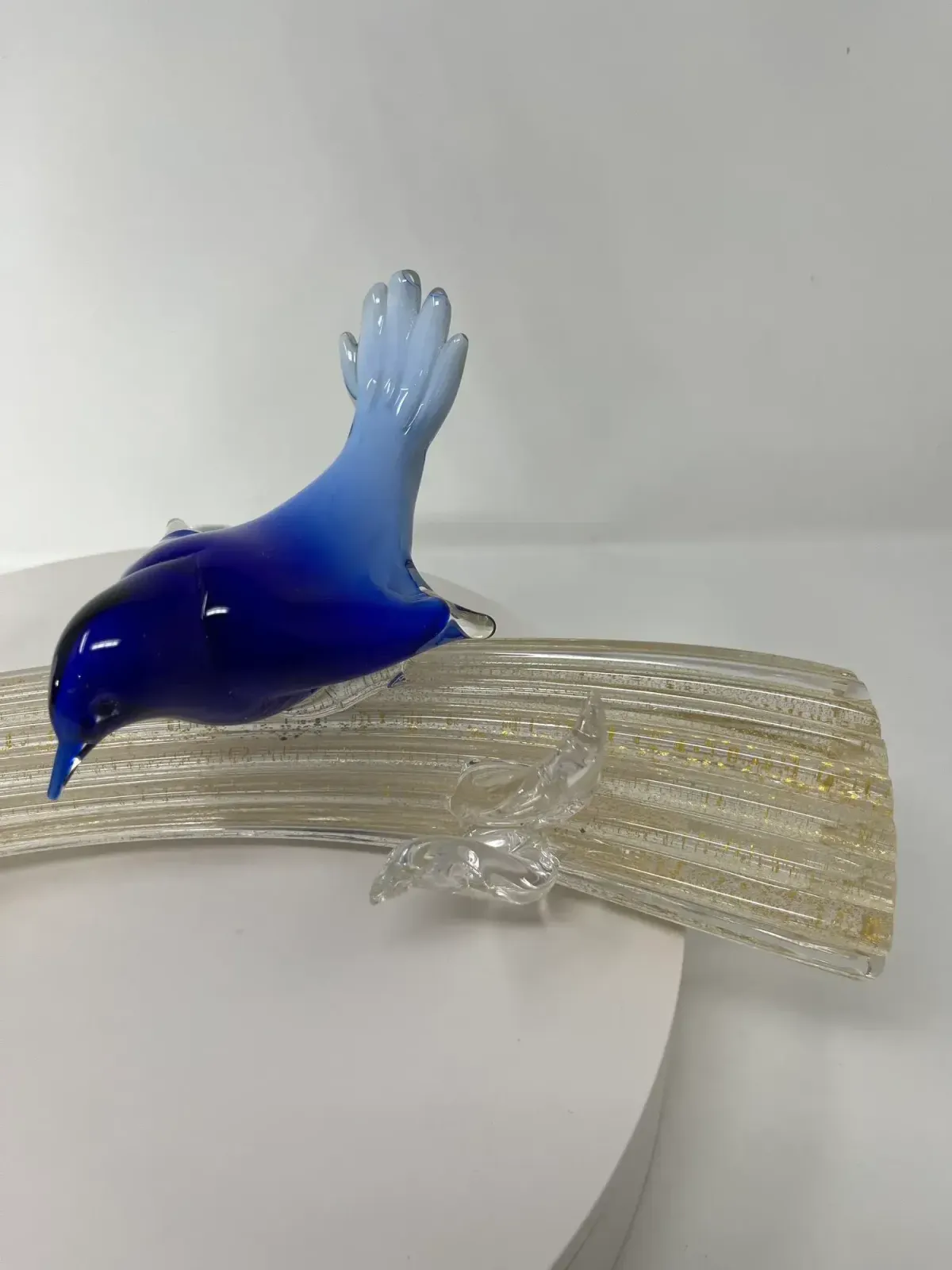 Murano Glass Bluebirds On A Branch photo for sale