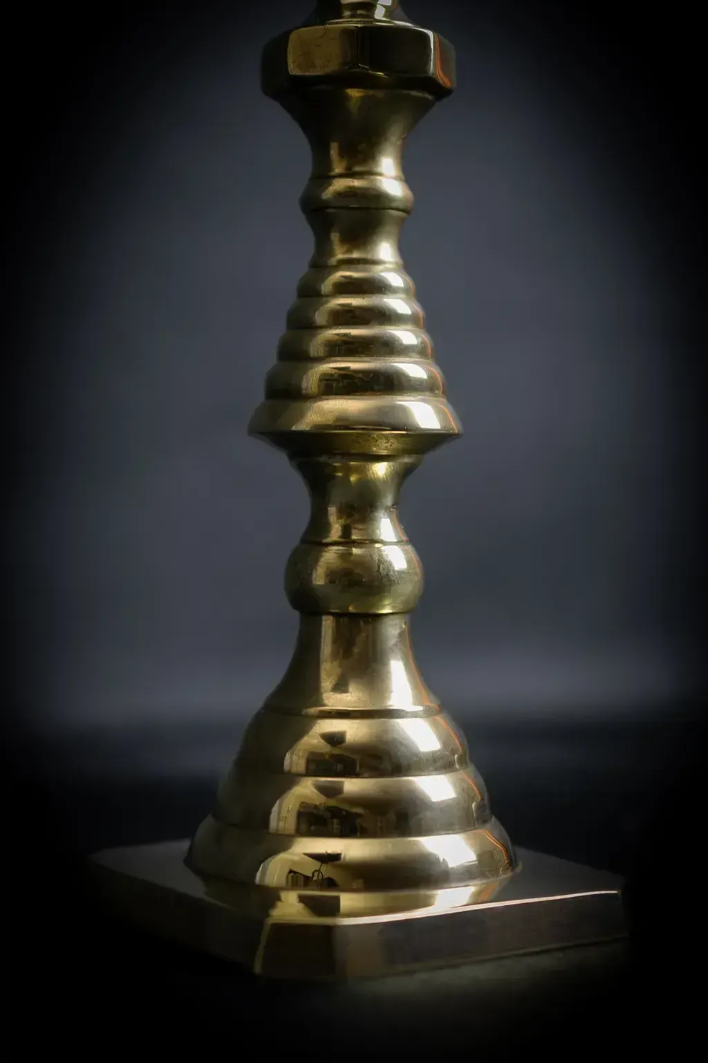 "Diamond & Beehive"   Pair Of Victorian Copper And Brass Candlesticks photo vintage