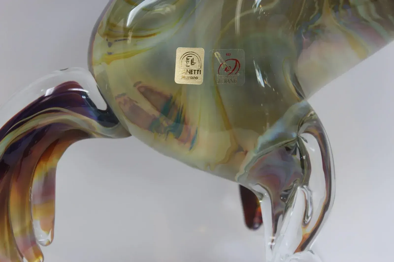 Murano Glass Pegasus Horse By Oscar Zanetti photo for sale