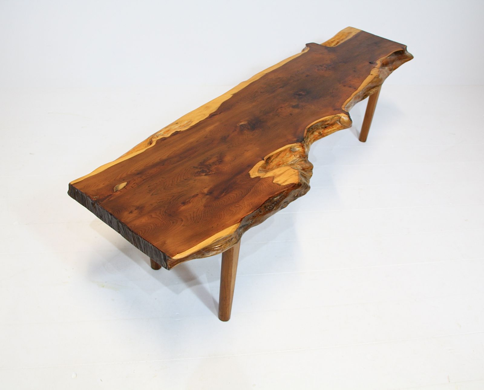 Reynolds Of Ludlow Live Edge Coffee Table   Yew C.1960