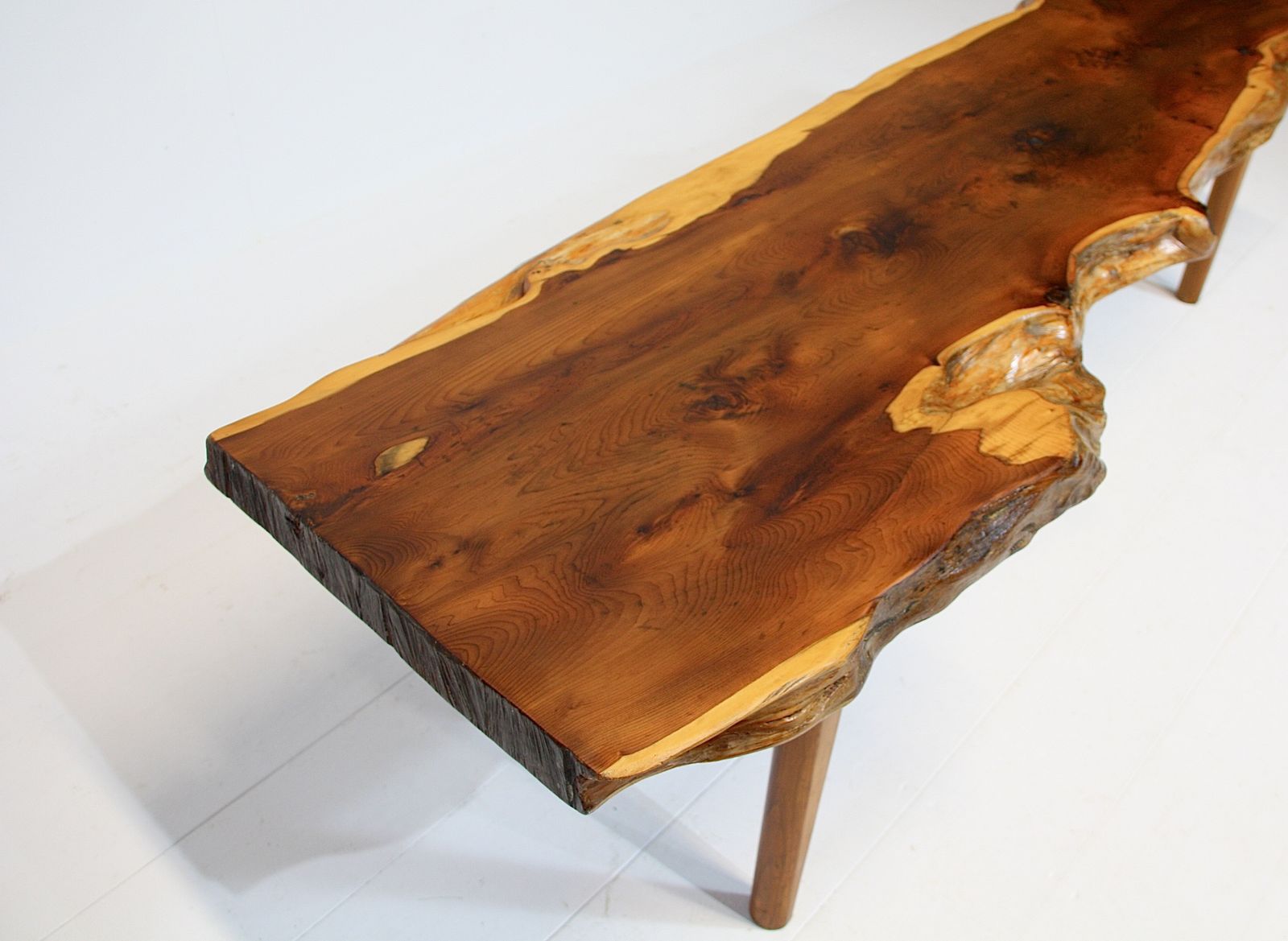 Reynolds Of Ludlow Live Edge Coffee Table   Yew C.1960 photo 650.0