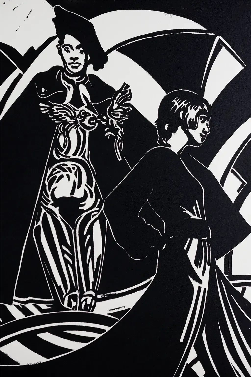 Linocut By Didier Angels – “Maternity” 1960s – Signed Artist's Proof
