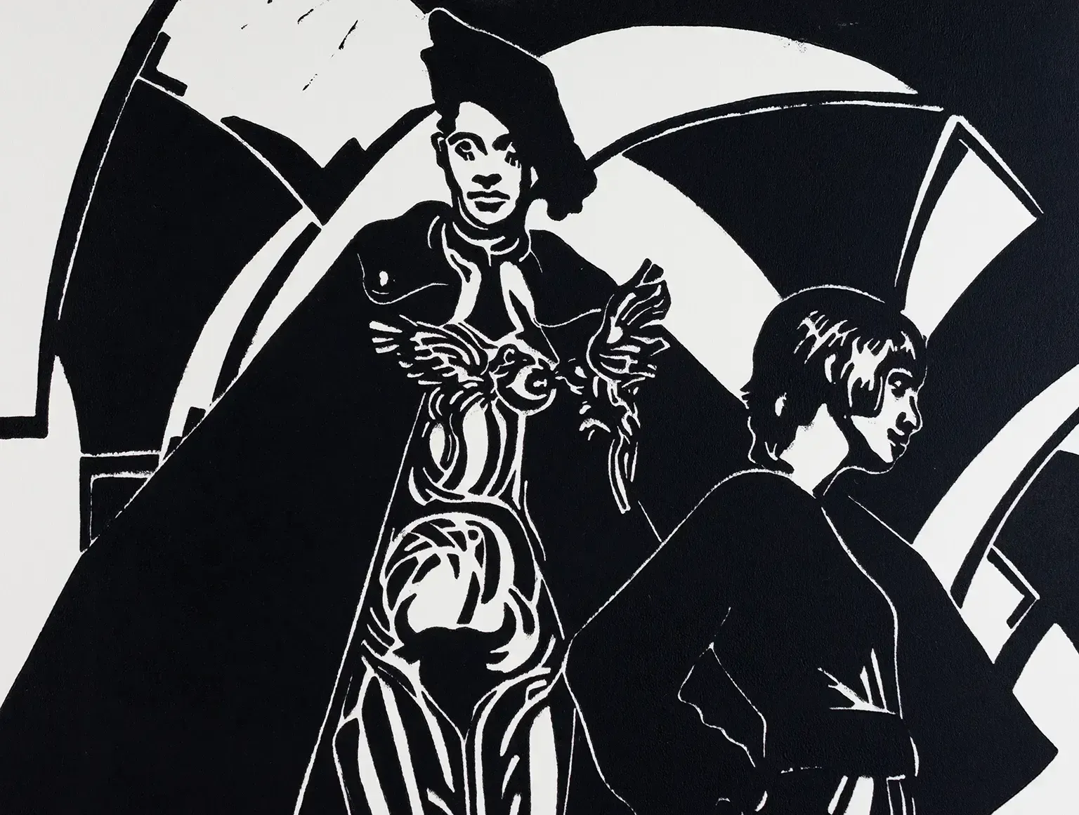 Linocut By Didier Angels – “Maternity” 1960s – Signed Artist's Proof photo furniture