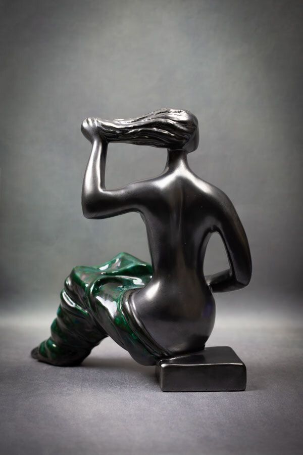 “Lady”, Ceramic Sculpture Of A Seated Woman By Jitka Forejtova photo buy