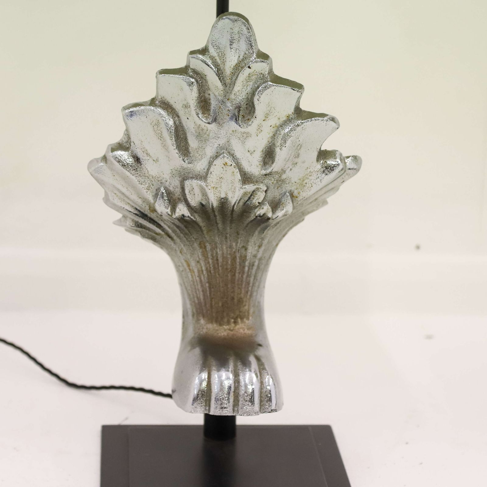 photo for sale Pair Of Lamps   Formed From A Pair Of Art Deco Bath Feet In Their Original Nickel Finish