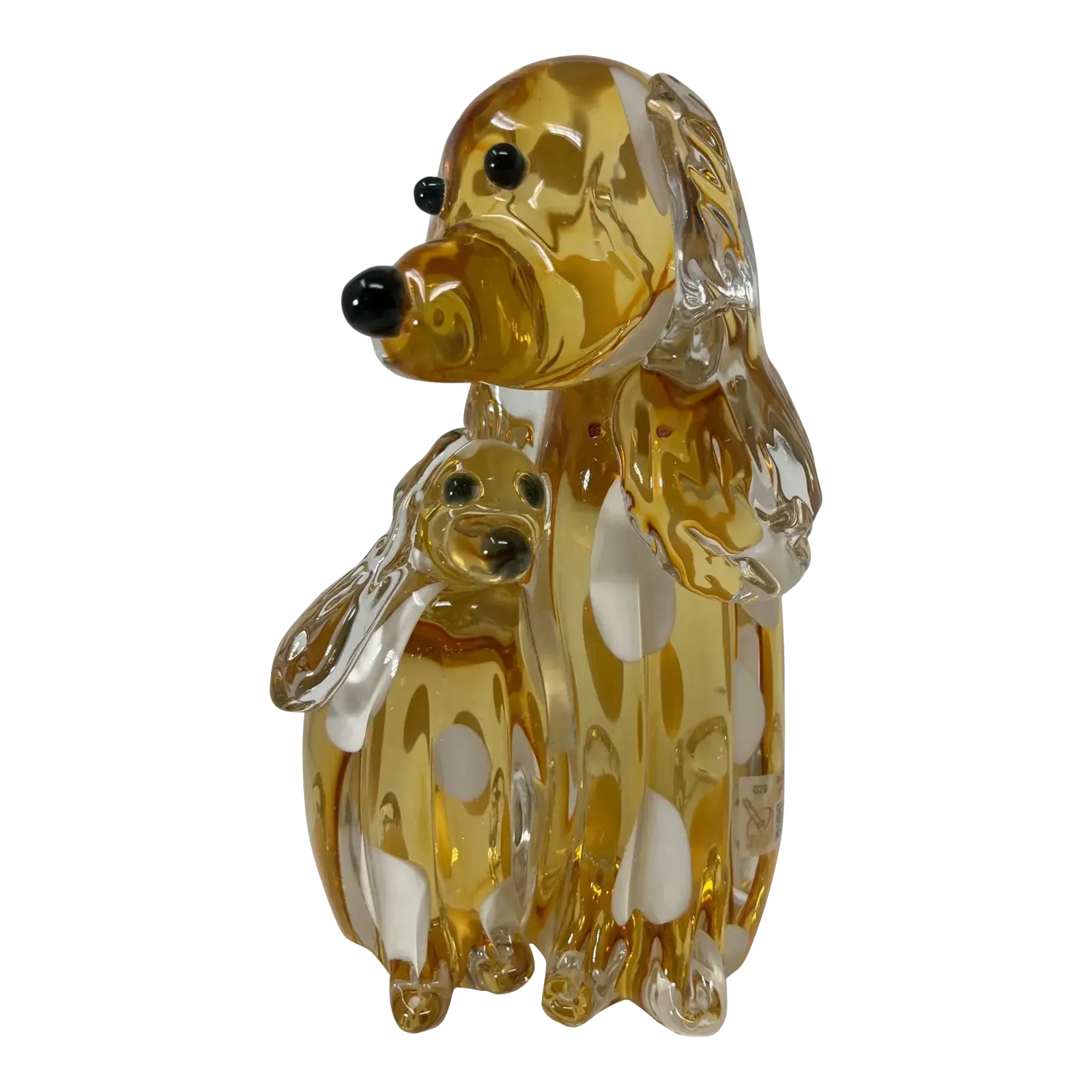 Murano Glass Dog And Puppy, 21st Century