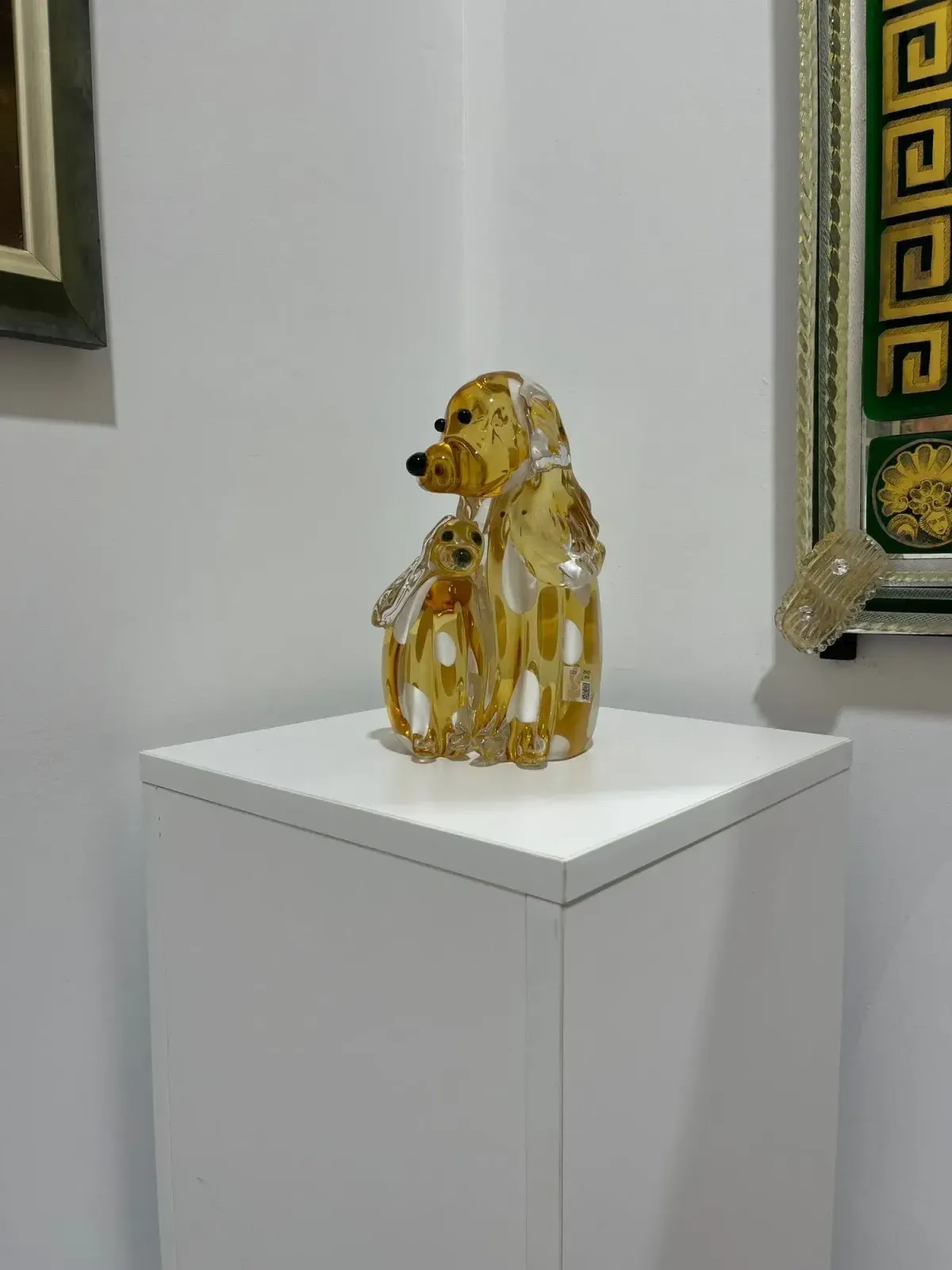 Murano Glass Dog And Puppy, 21st Century photo furniture