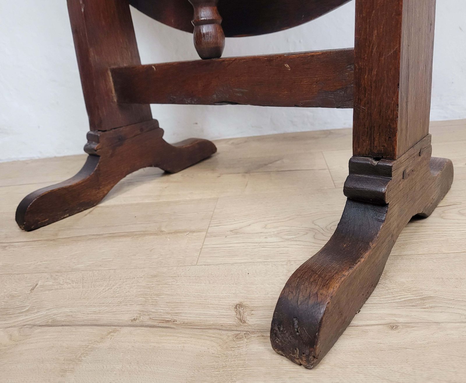 photo vinterior Vigneron Wine Tasting Table French Tilt Top Oak 19th Century