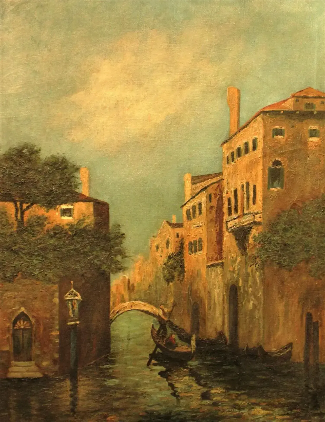 Antique Painting Of Venice, 1800s
