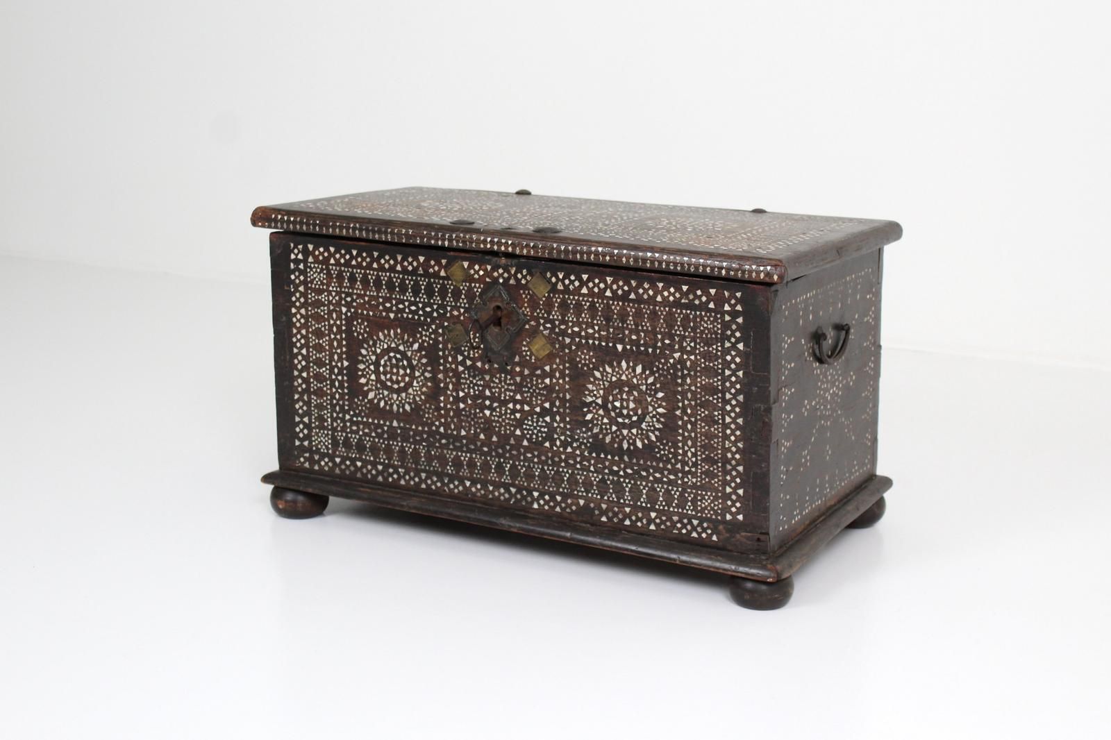 Oriental Chest Inlaid With Mother Of Pearl