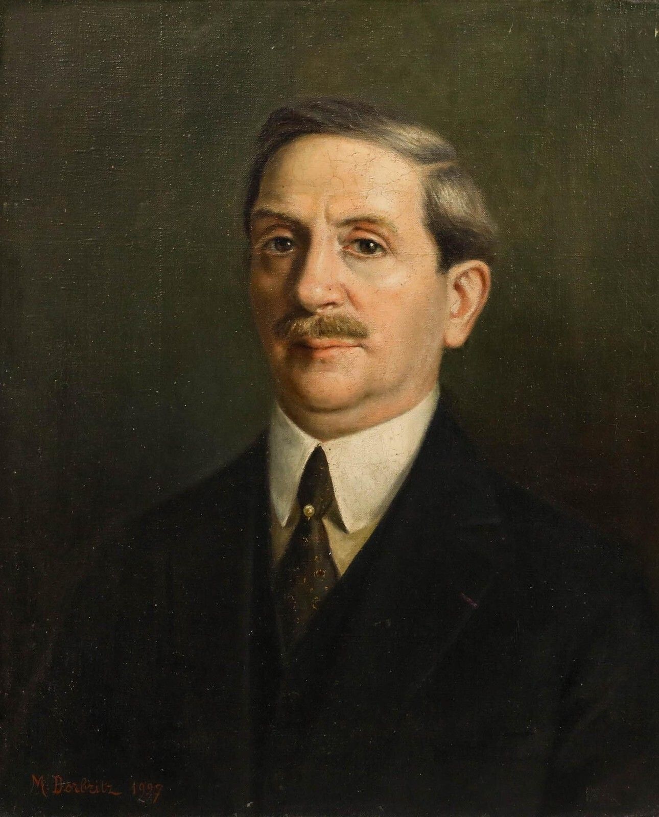 Marguerite Dorbritz (B.1886)   1927 Oil, Portrait Of A Gentleman photo furniture