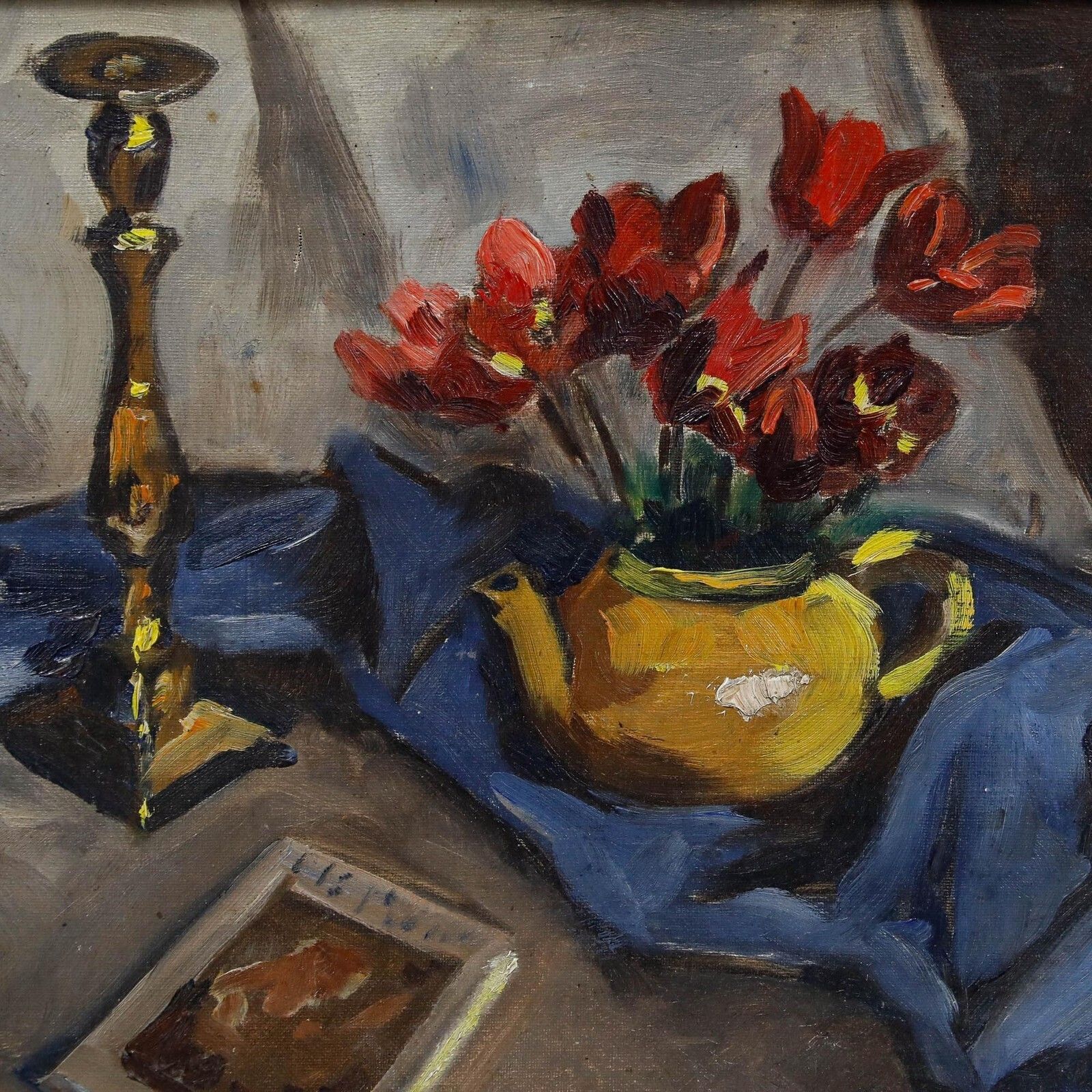 Pierre Cornu (1895 1996)   Framed Mid 20th Century Oil, Still Life With Cyclamen photo Art