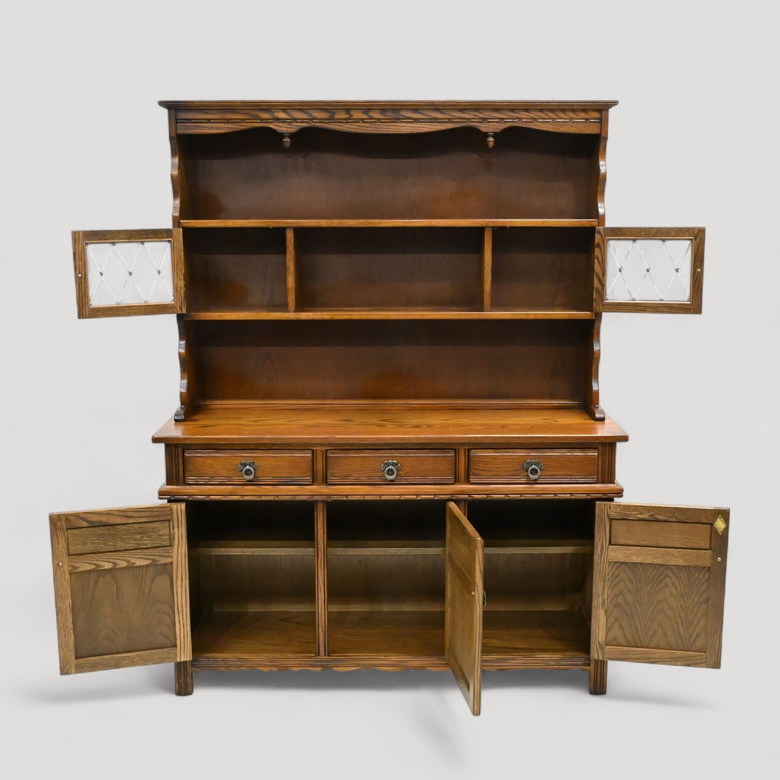 467.0 Old Charm Oak Dresser In Tudor Brown 4ft 6" Wide Door & Drawer Free Uk Delivery* photo