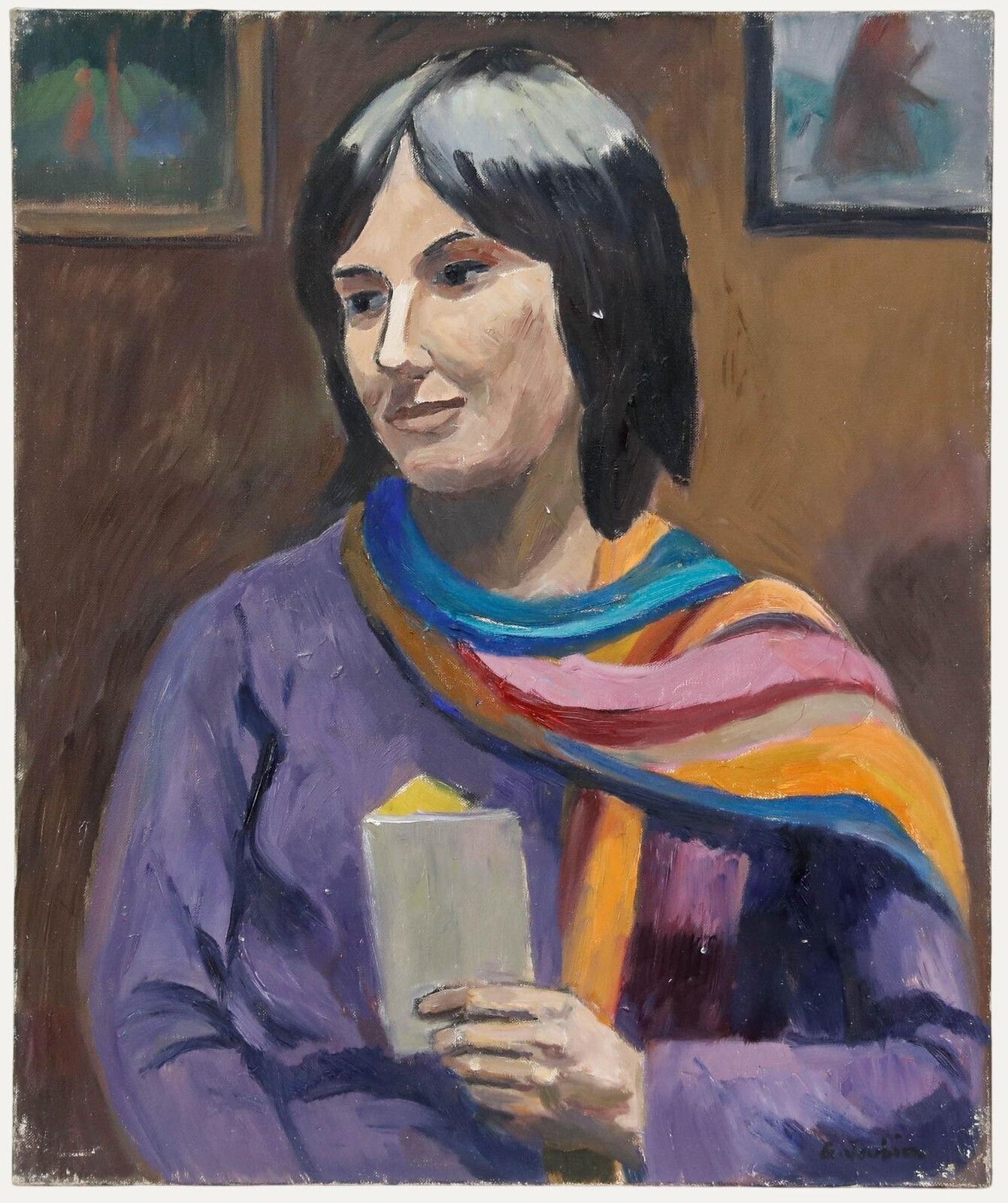 Georges Joubin (1888 1983)   20th Century Oil, Portrait Of A Woman