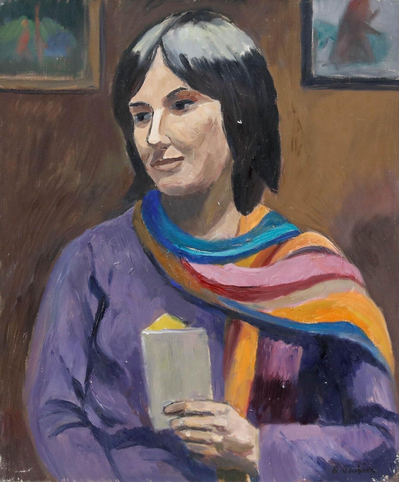 Georges Joubin (1888 1983)   20th Century Oil, Portrait Of A Woman photo furniture