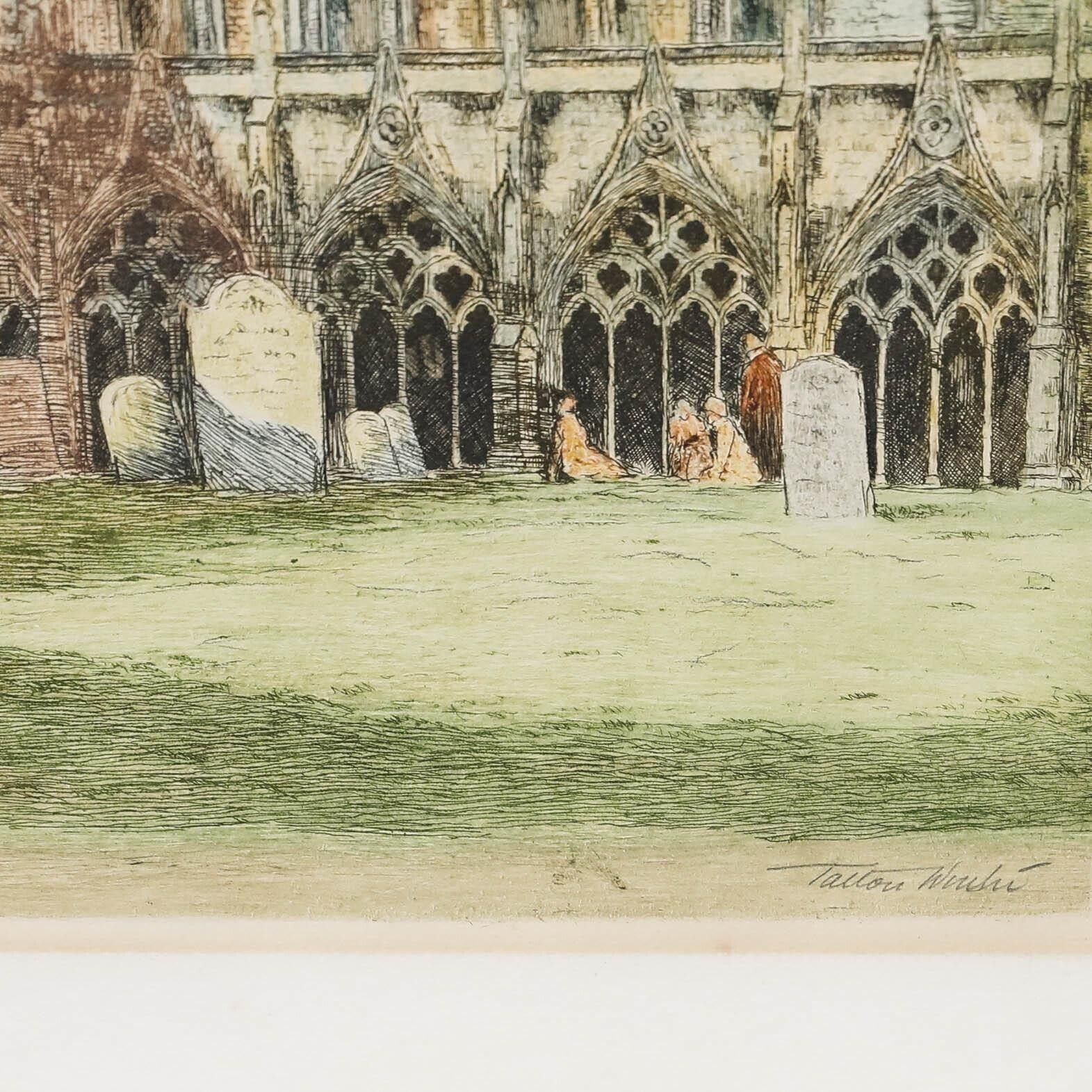 William Tatton Winter (1855 1928)   Early 20th Century Etching, The Cloisters photo Art