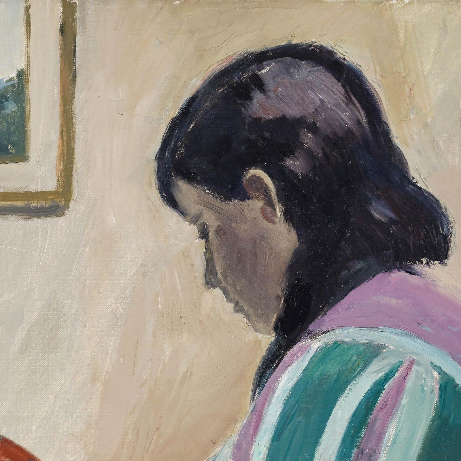 Georges Joubin (1888 1983)   Modernist 20th Century Oil, Reading photo Art
