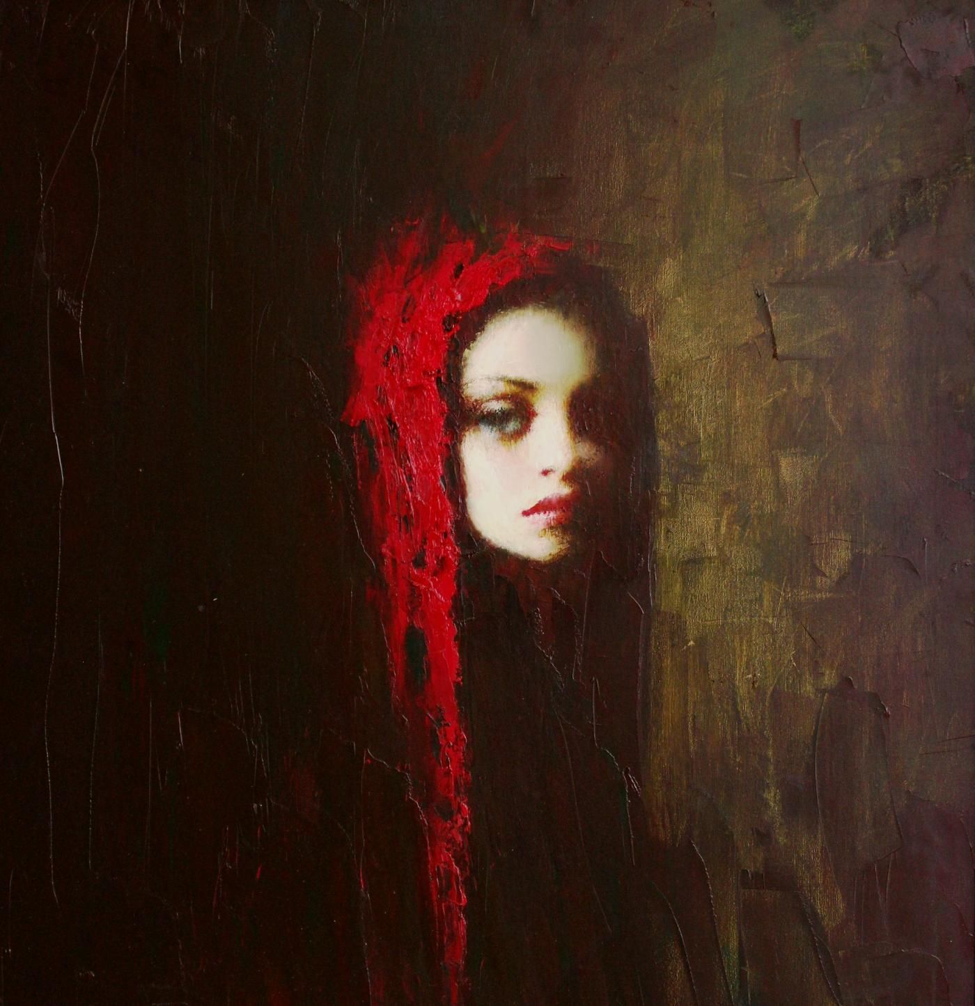"Mia" Oil On Canvas Painting, Mid 20th Century photo furniture