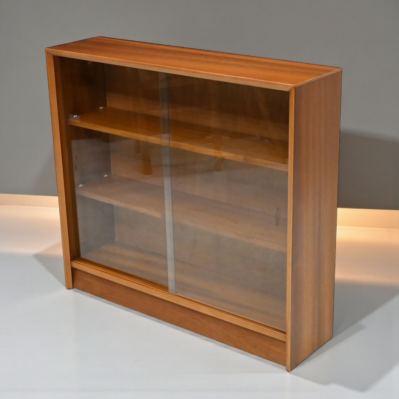 1950s 60s Gibbs Teak Display Cabinet Sliding Glass Doors Free Uk Delivery*