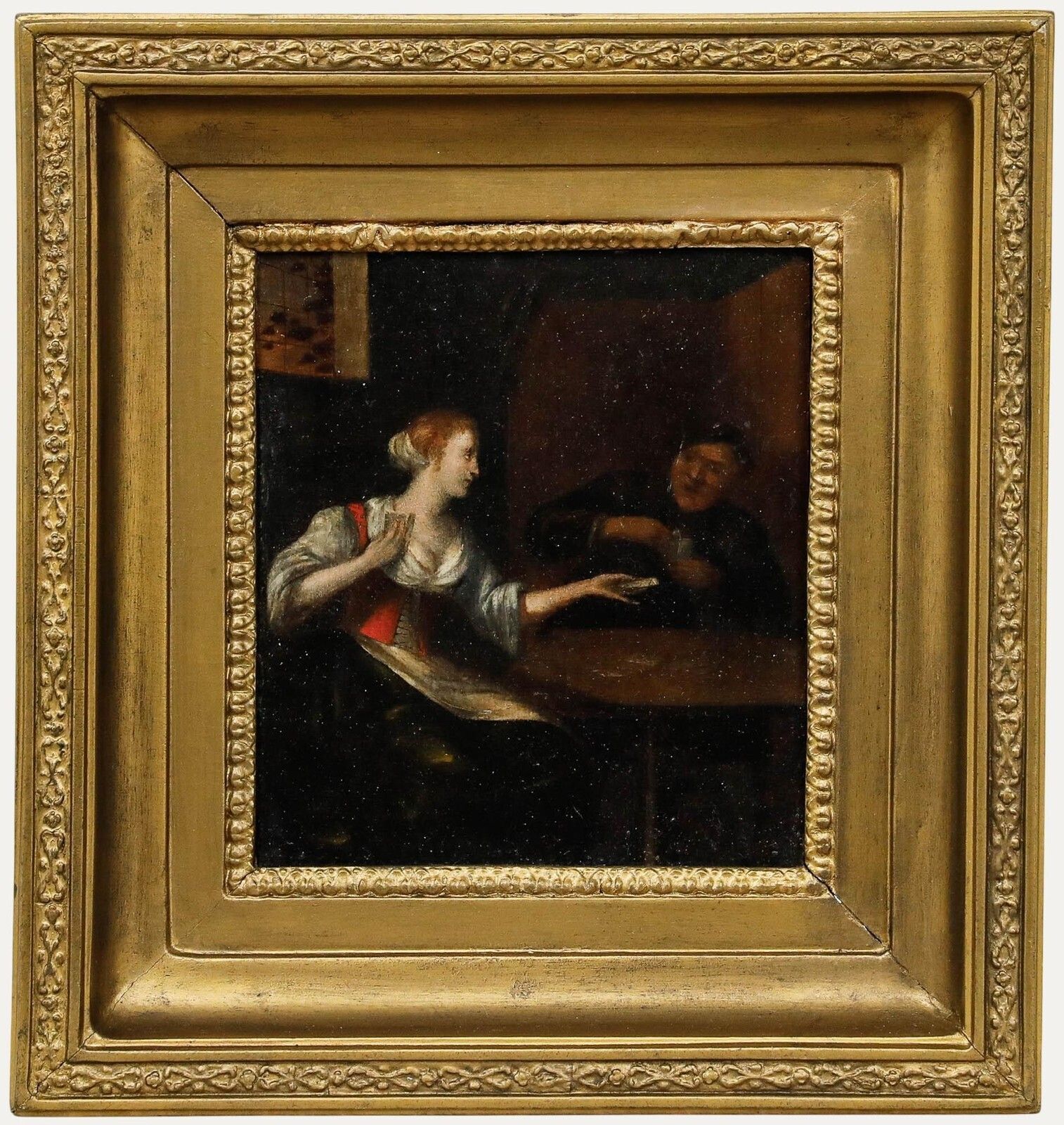 European School 18th Century Oil   The Winning Hand