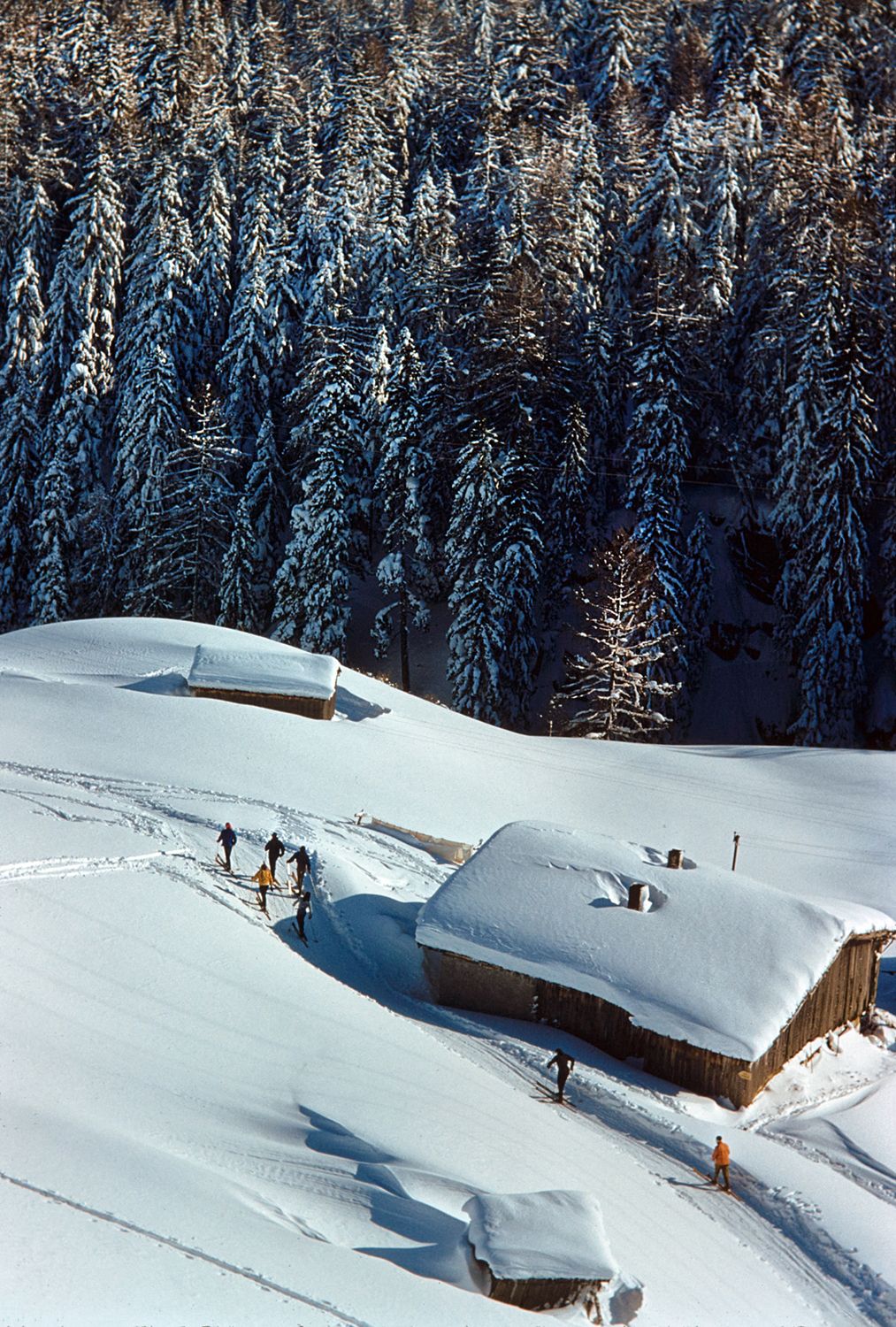 Toni Frissell 'A Chalet In Winter' Archival Pigment Print Framed In Brown