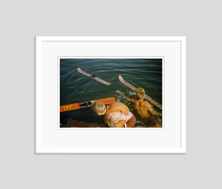 Toni Frissell 'Water Boys' Archival Pigment Print Framed In White photo furniture