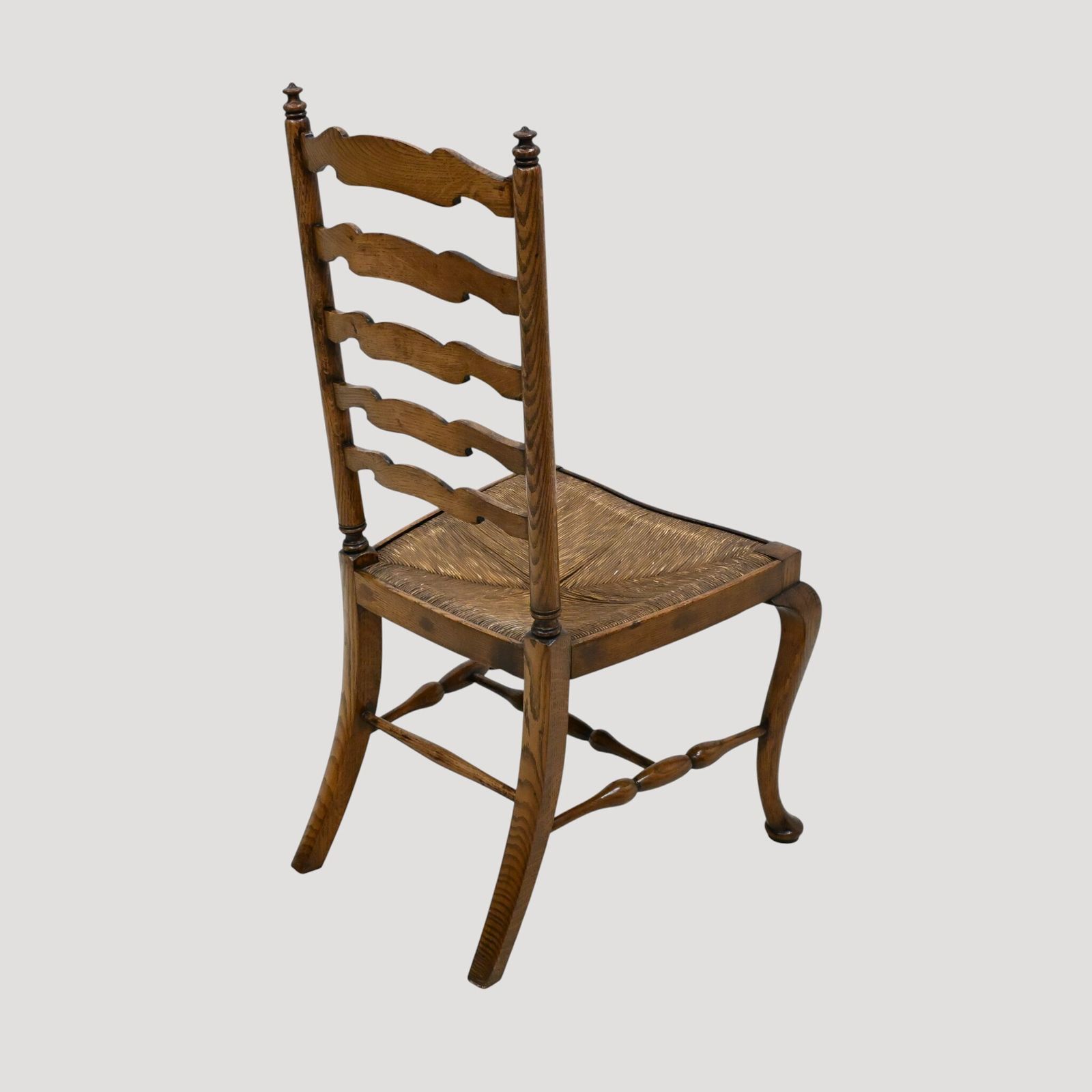 Georgian Oak Dining Chair Ladderback Cabroile Legs Pad Feet Free Uk Delivery* photo for sale