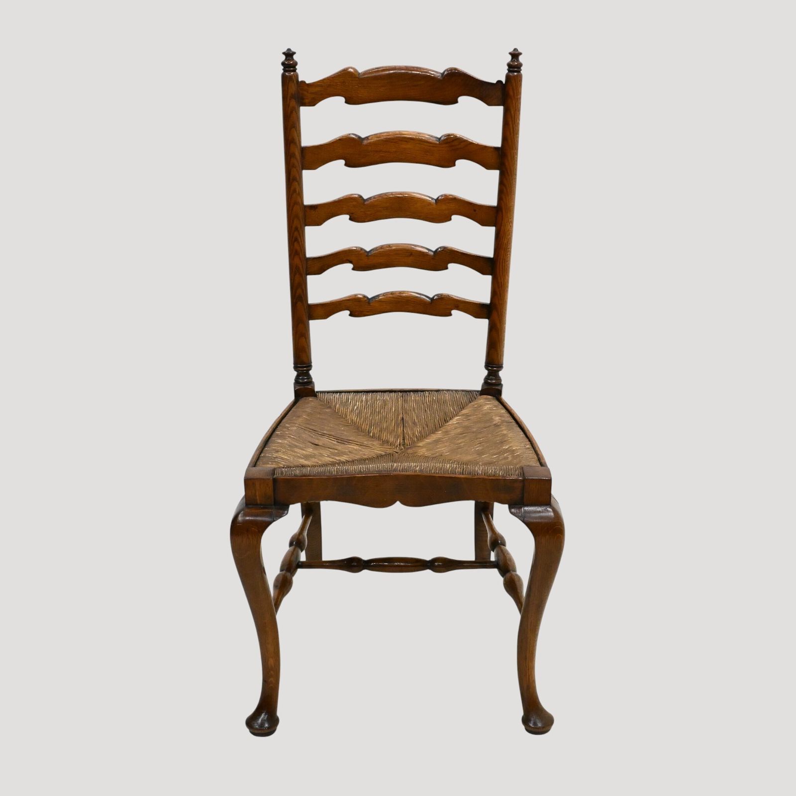 Georgian Oak Dining Chair Ladderback Cabroile Legs Pad Feet Free Uk Delivery* photo vintage