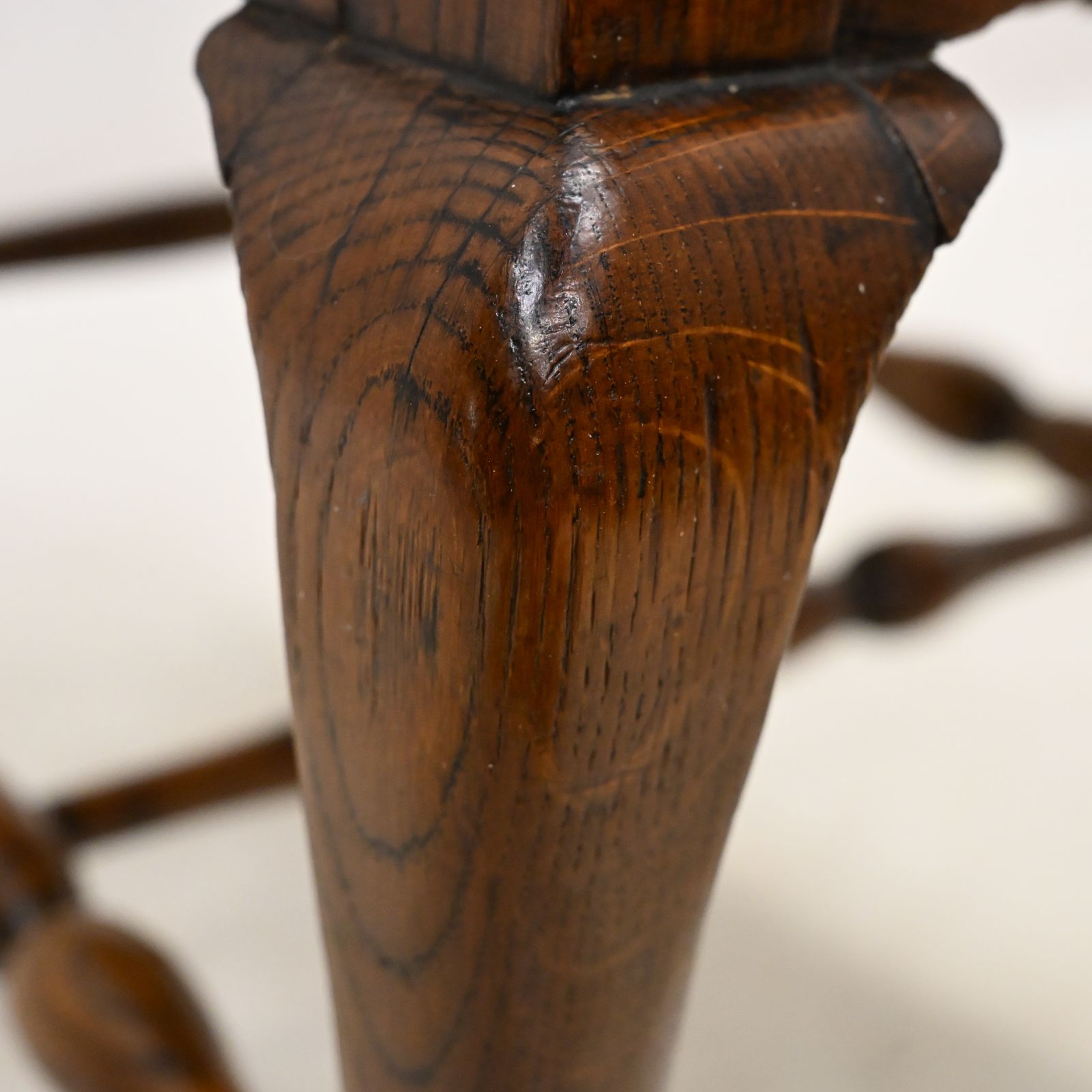 227.0 Georgian Oak Dining Chair Ladderback Cabroile Legs Pad Feet Free Uk Delivery* photo