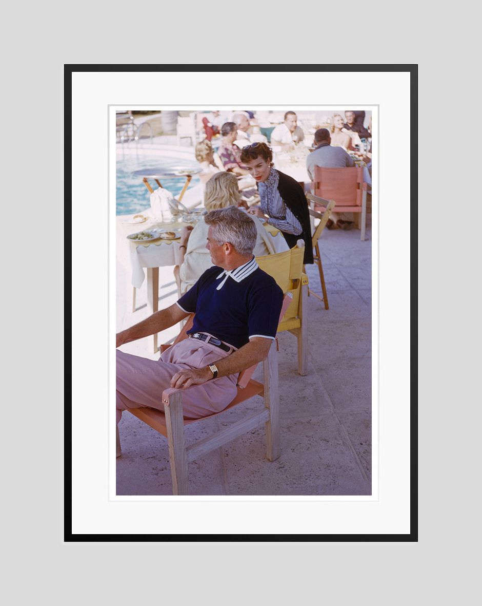 Toni Frissell 'Relaxing At La Coquille Palm Beach' Archival Pigment Print Framed In Black photo furniture