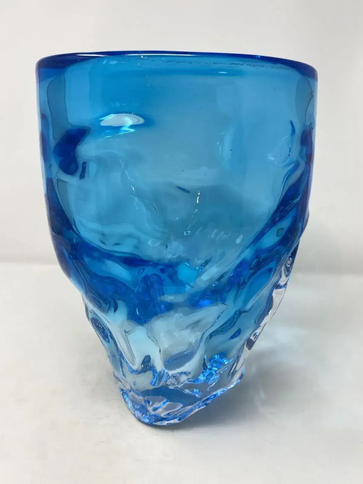 Aquamarine Murano Glass Centerpiece Vase photo Home Decor