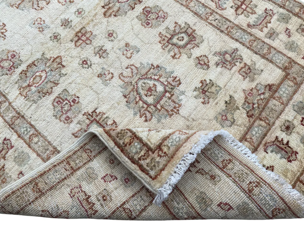 3x4 Oriental Hand Knotted Indian Agra Ivory Rug photo vinterior
