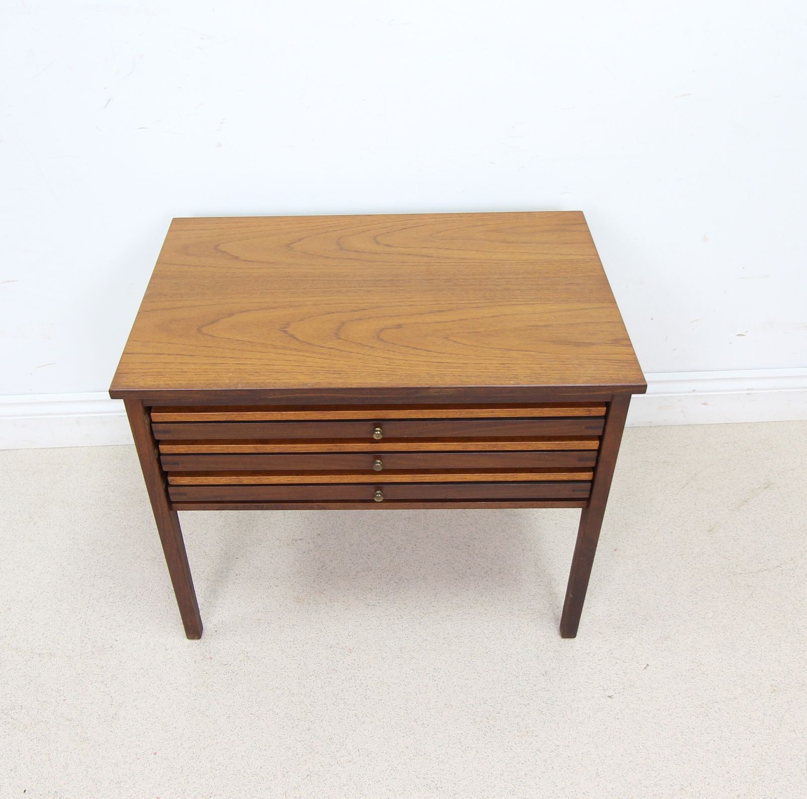 photo for sale Danish Mid Century Teak Nest Of Tables By Illum Wikkelso For Cfc Silkborg
