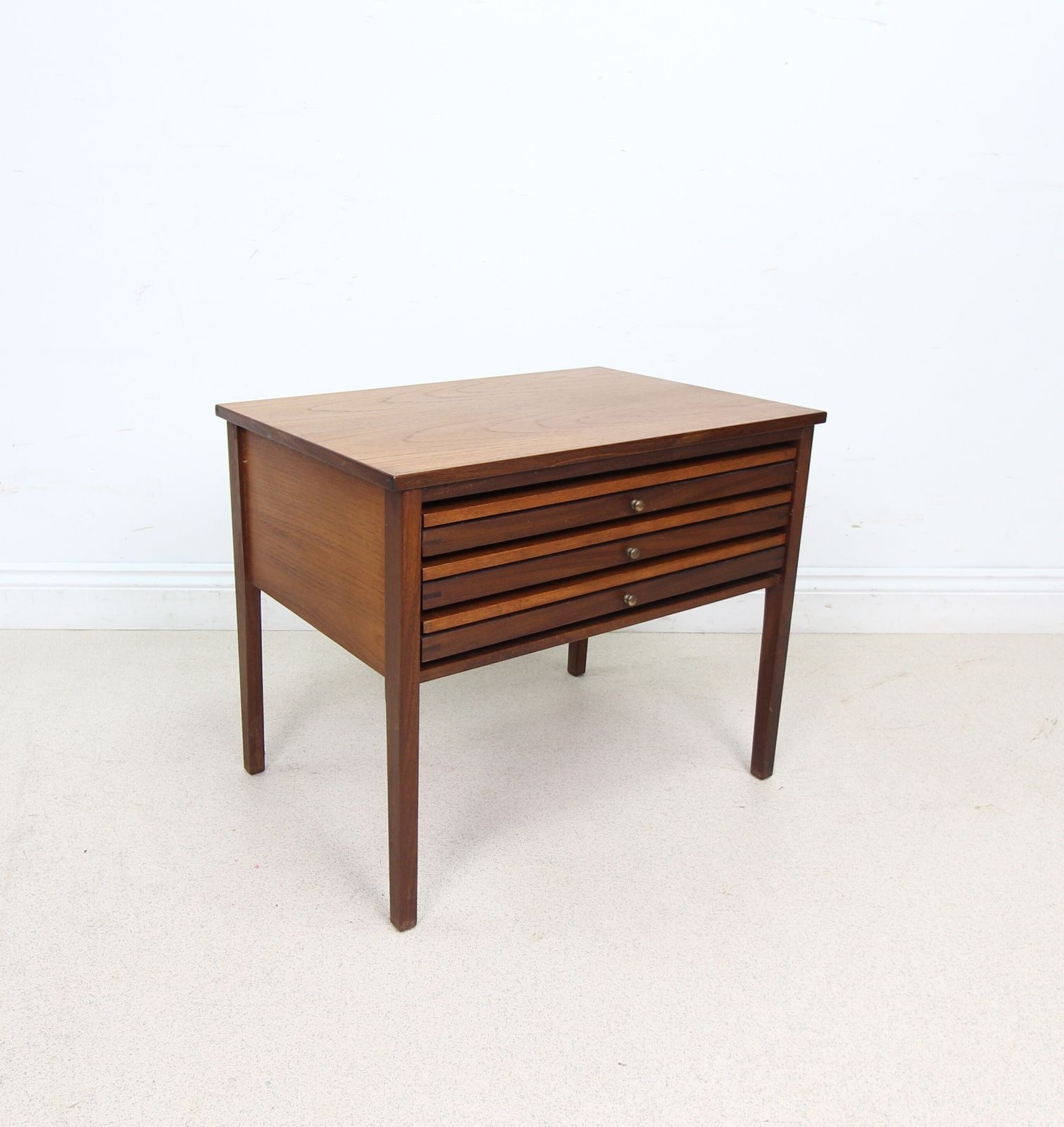 Danish Mid Century Teak Nest Of Tables By Illum Wikkelso For Cfc Silkborg