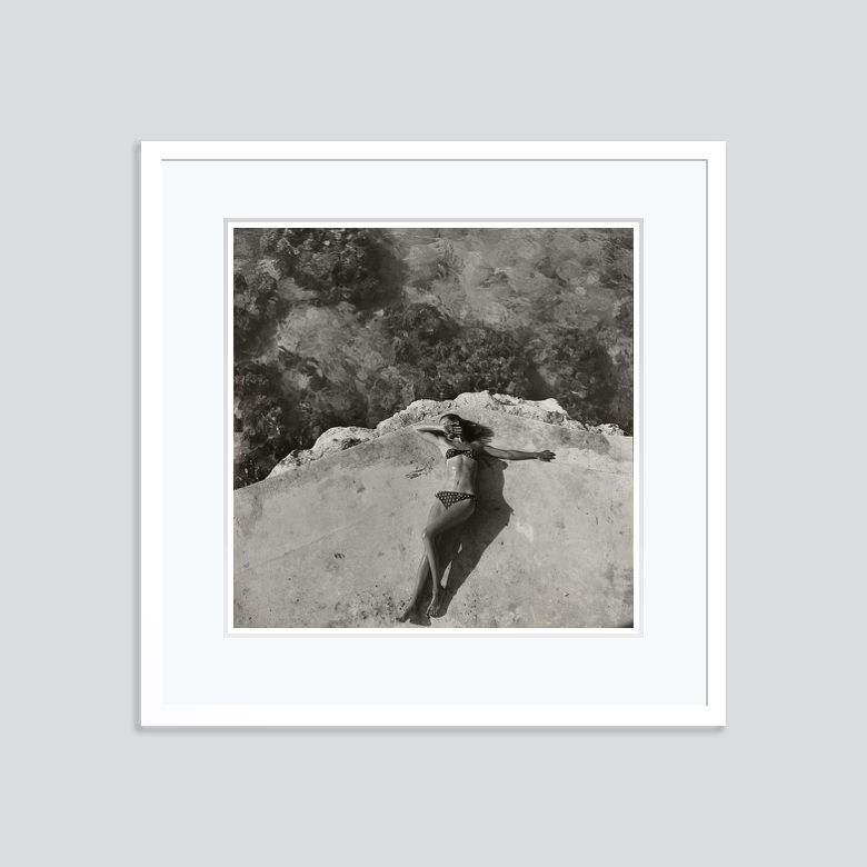 Toni Frissell 'The Bikini' Archival Pigment Print Framed In White photo furniture