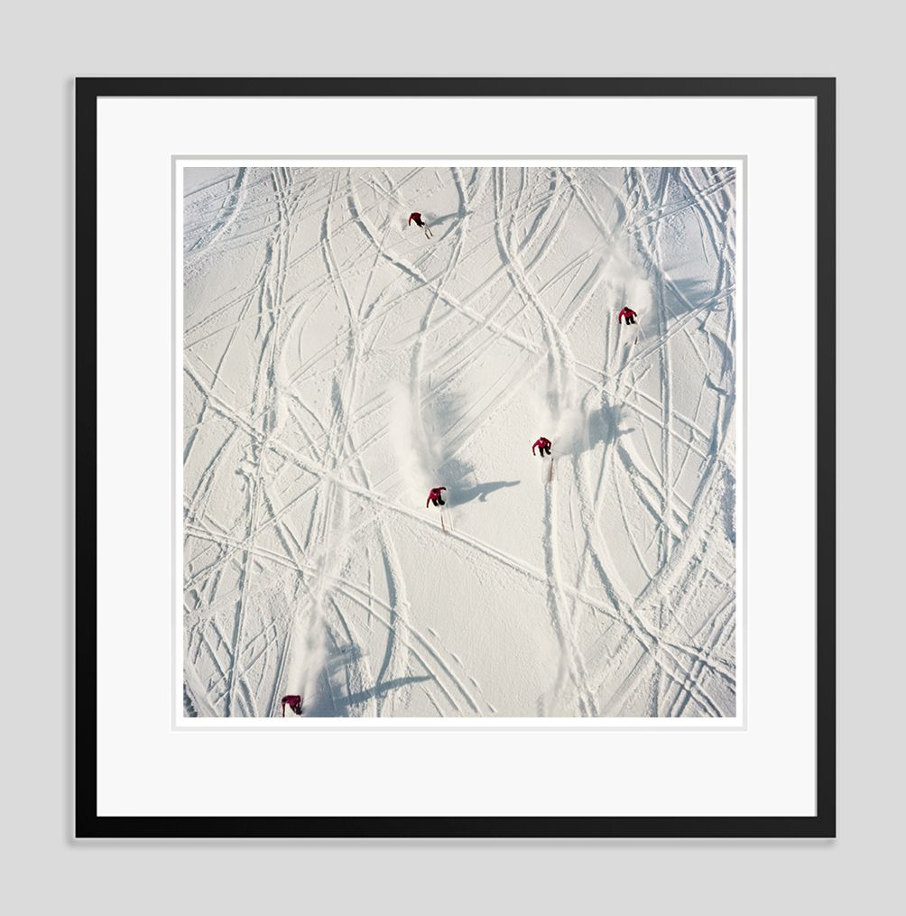 Toni Frissell 'Switzerland Skiers' Archival Pigment Print Framed In Black photo furniture