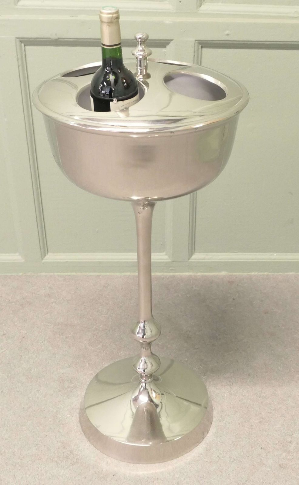 Mid Century Floor Standing Chrome Champaign Ice Bucket photo buy