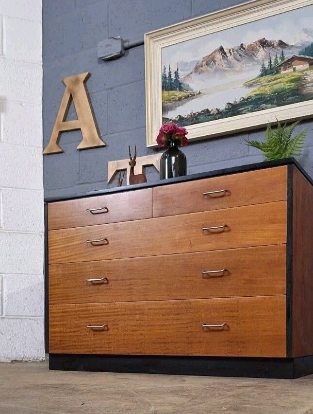 Chest Of Drawers Ex Mod ~ Teak ~ Mid Century Vintage photo furniture
