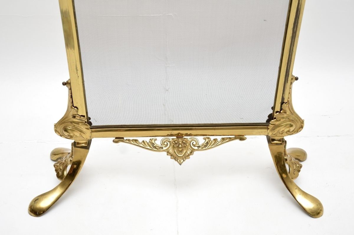 photo furniture Antique French Gilt Metal Fire Screen