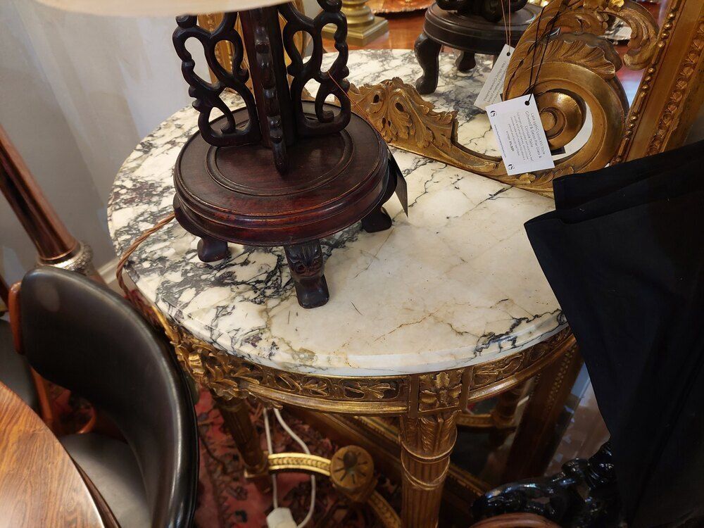 French Louis XVI Style Giltwood Pier Glass Console photo 2950.0