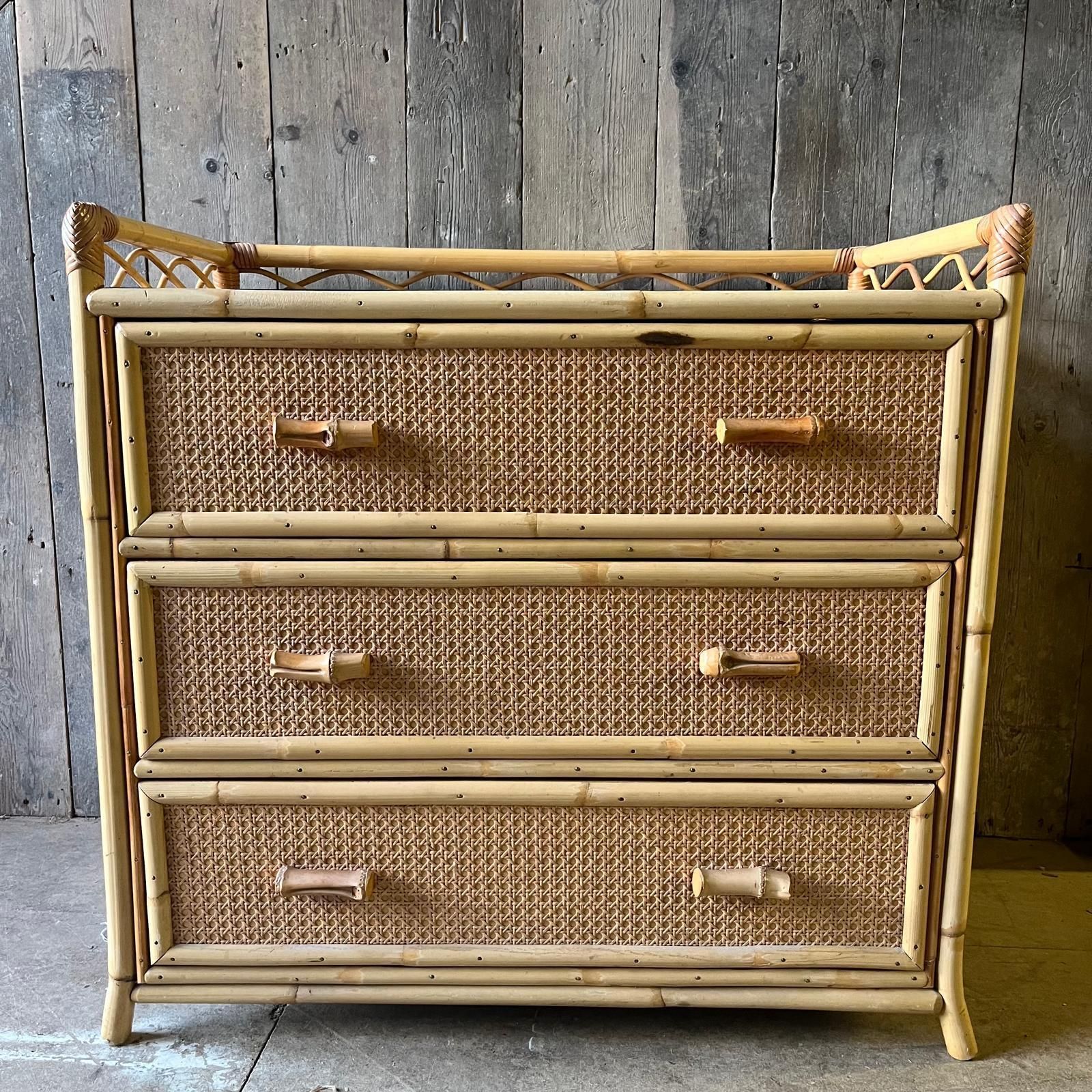 Angraves Rattan 3 Drawer Chest Of Drawers / Storage / Cupboard