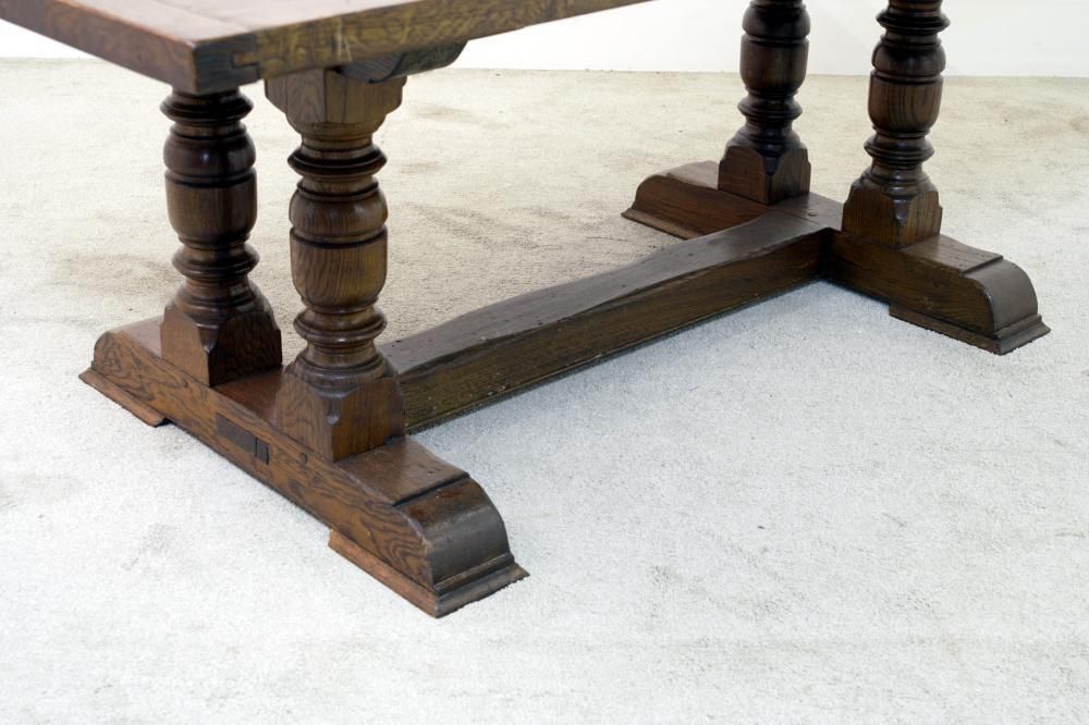 Farmhouse Dining Set Refectory Table And Jacobean Revival Chairs photo buy