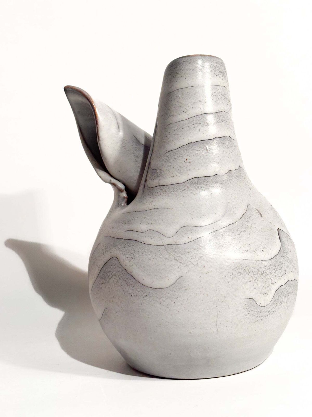 Abstract Vase In Grey Glazed Stoneware From The 1960s photo buy