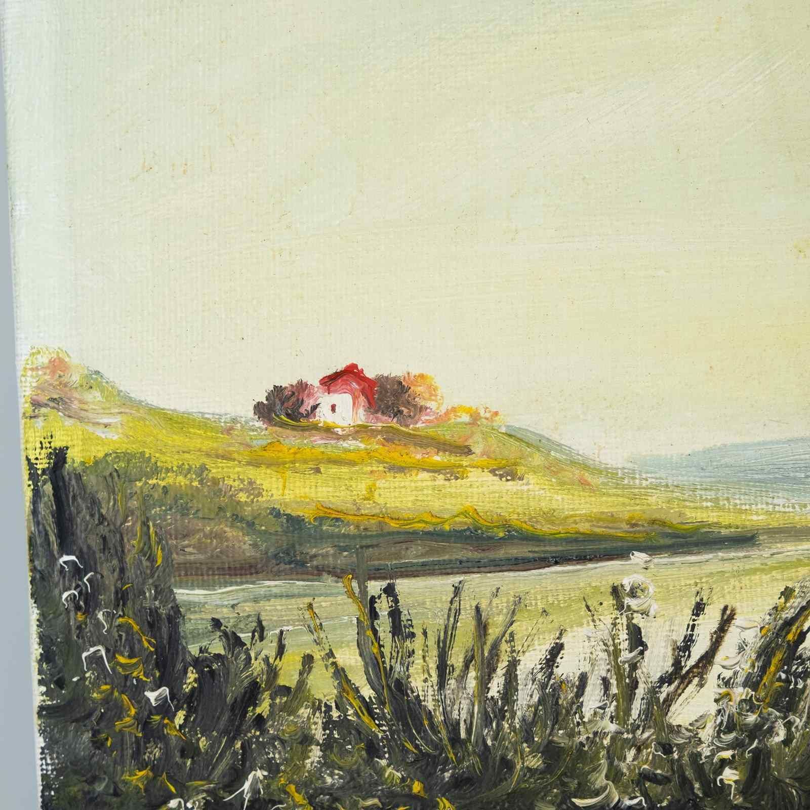 Resting By The Shore   French Oil On Canvas photo Art