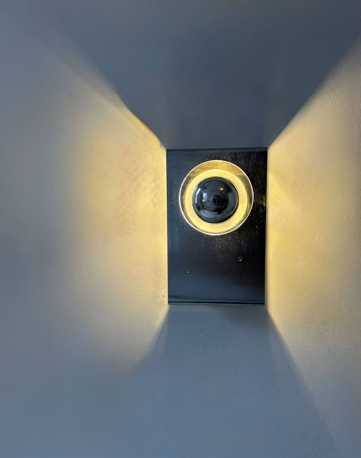 Page 1 Of 9 Pair Of Vintage Wall Lights, Brushed Metal, France, 1970 photo Lighting