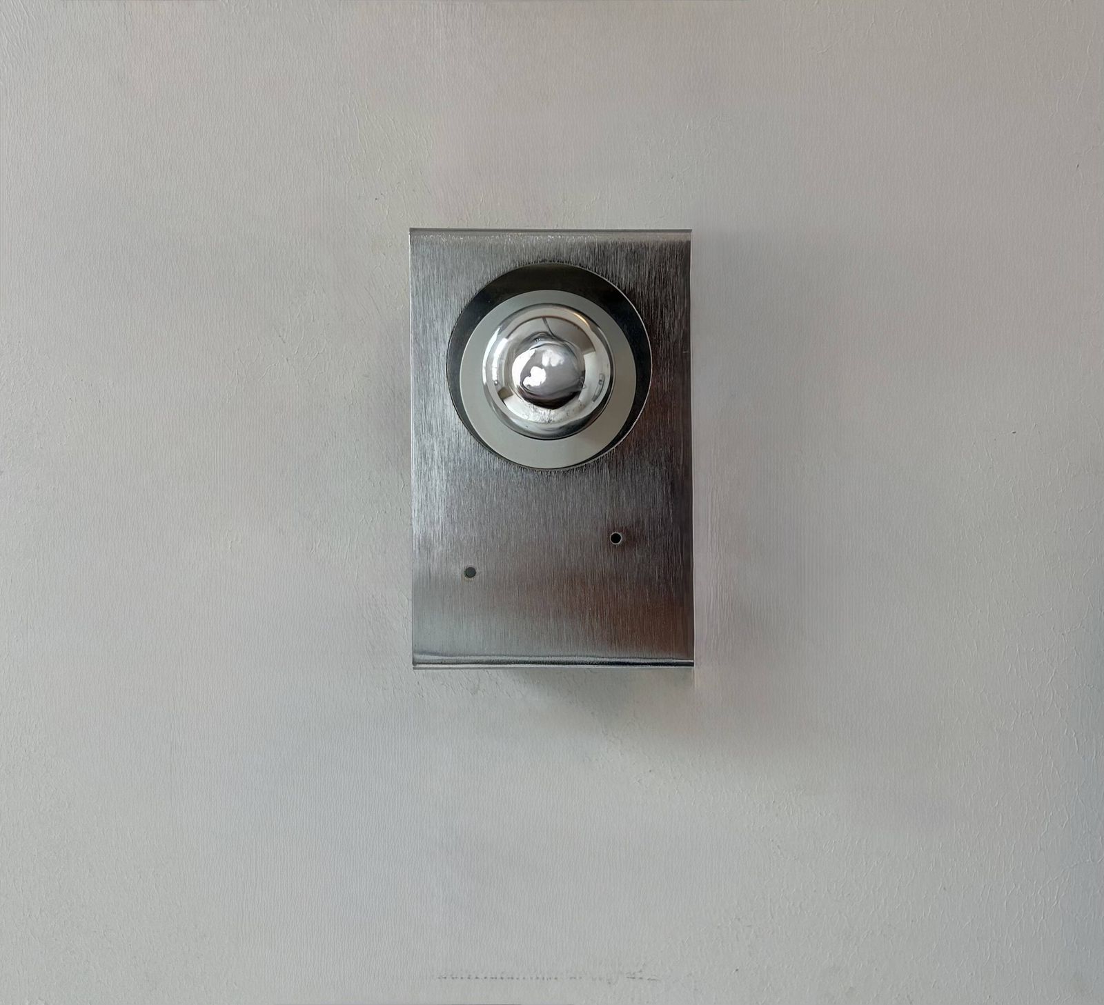 Page 1 Of 9 Pair Of Vintage Wall Lights, Brushed Metal, France, 1970 photo buy